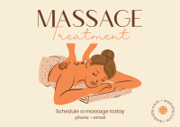 Best Massage Treatment Postcard