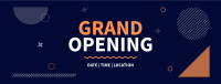 Geometric Shapes Grand Opening Facebook Cover Image Preview