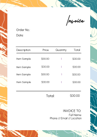 Modern Brush Strokes Invoice