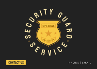 Security Service Postcard example 1