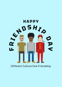 Different Culture One Friendship Flyer Design