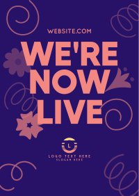 Floral Website Launch Poster