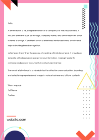 Feminine Abstract Memphis  Letterhead