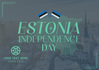 Majestic Estonia Independence Day Postcard