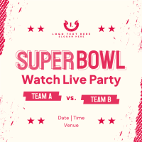 Football Watch Party Instagram Post Design