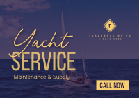 Yacht Maintenance Service Postcard Image Preview