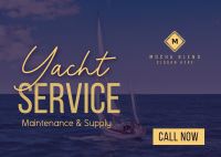 Yacht Maintenance Service Postcard Image Preview