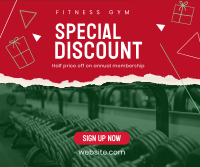 Christmas Fitness Discount Facebook Post