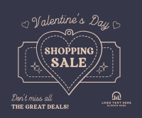 Minimalist Valentine's Day Sale Facebook Post