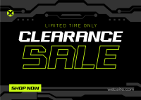 Techno Clearance Sale Postcard