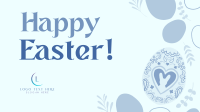 Eggs and Flowers Easter Greeting Facebook Event Cover