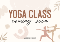 Yoga Class Coming Soon Postcard