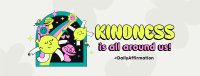 Cute Kindness Everywhere Facebook Cover Image Preview