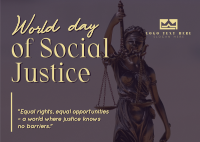 World Social Justice Day Postcard