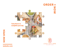 Food Puzzle Facebook Post Design