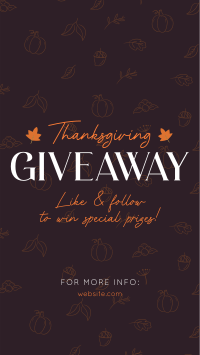 Thanksgiving Day Giveaway Instagram Story