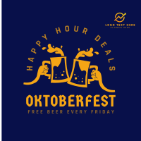 Oktoberfest Happy Hour Deals Instagram Post Design