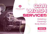 Carwash Auto Detailing Postcard