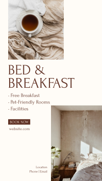 Bed and Breakfast Services Facebook Story