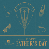 Vintage Father's Day Instagram Post Design