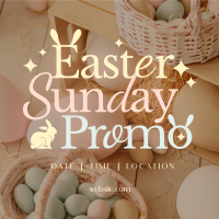 Modern Nostalgia Easter Promo Linkedin Post Design