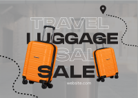 Travel Luggage Sale Postcard