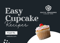 Easy Cupcake Recipes Postcard Image Preview