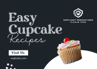 Easy Cupcake Recipes Postcard Image Preview