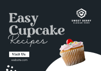 Easy Cupcake Recipes Postcard Image Preview