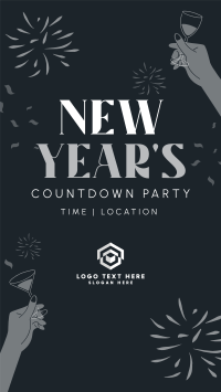 New Year Toast Countdown Facebook Story