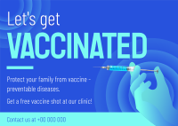 Let's Get Vaccinated Postcard