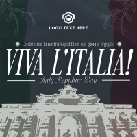 Vintage Italian Republic Day Instagram Post Design