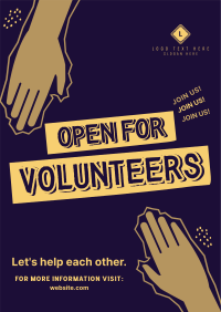 Volunteer Helping Hands Poster