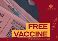 Free Vaccine Week Postcard