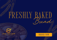 Baked Bread Bakery Postcard Design