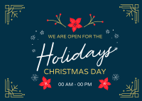 Open On Holidays Postcard