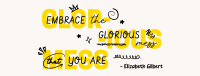 Positive Doodle Quote Facebook Cover Design
