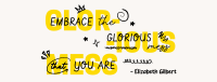 Positive Doodle Quote Facebook Cover Image Preview