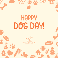 Dog Day Heart Instagram Post Design