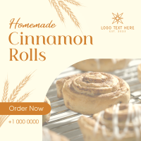 Homemade Cinnamon Rolls Instagram Post