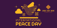 Retro Peace Day Twitter Post