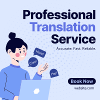 Professional Translation Service Instagram Post