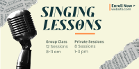 Singing Lessons Twitter Post