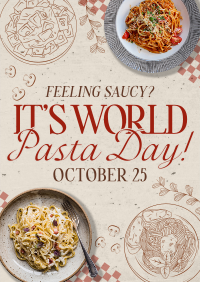 Rustic Pasta Day Poster