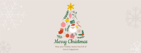 Christmas Tree Collage Facebook Cover Image Preview