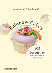 Pride Rainbow Cupcake Poster