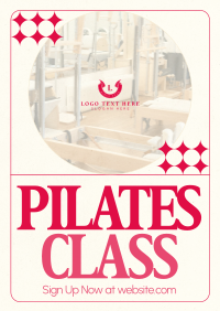 Modern Nostalgia Pilates Class Flyer