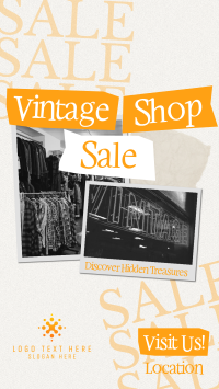 Retro Vintage Shop Sale TikTok Video Design