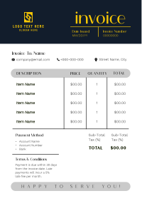 Modern Minimalist Business Invoice