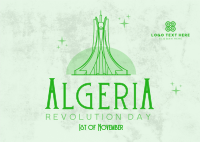 Algeria Revolution Day Minimal Postcard